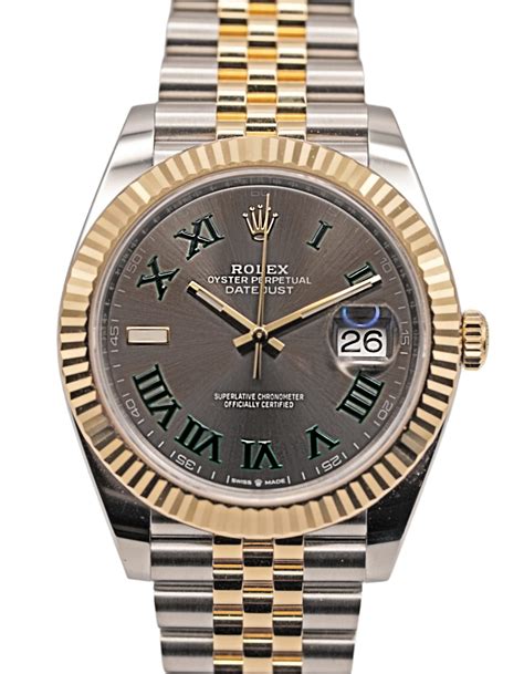 rolex wimbledon 41 two tone|2022 Rolex datejust 41mm.